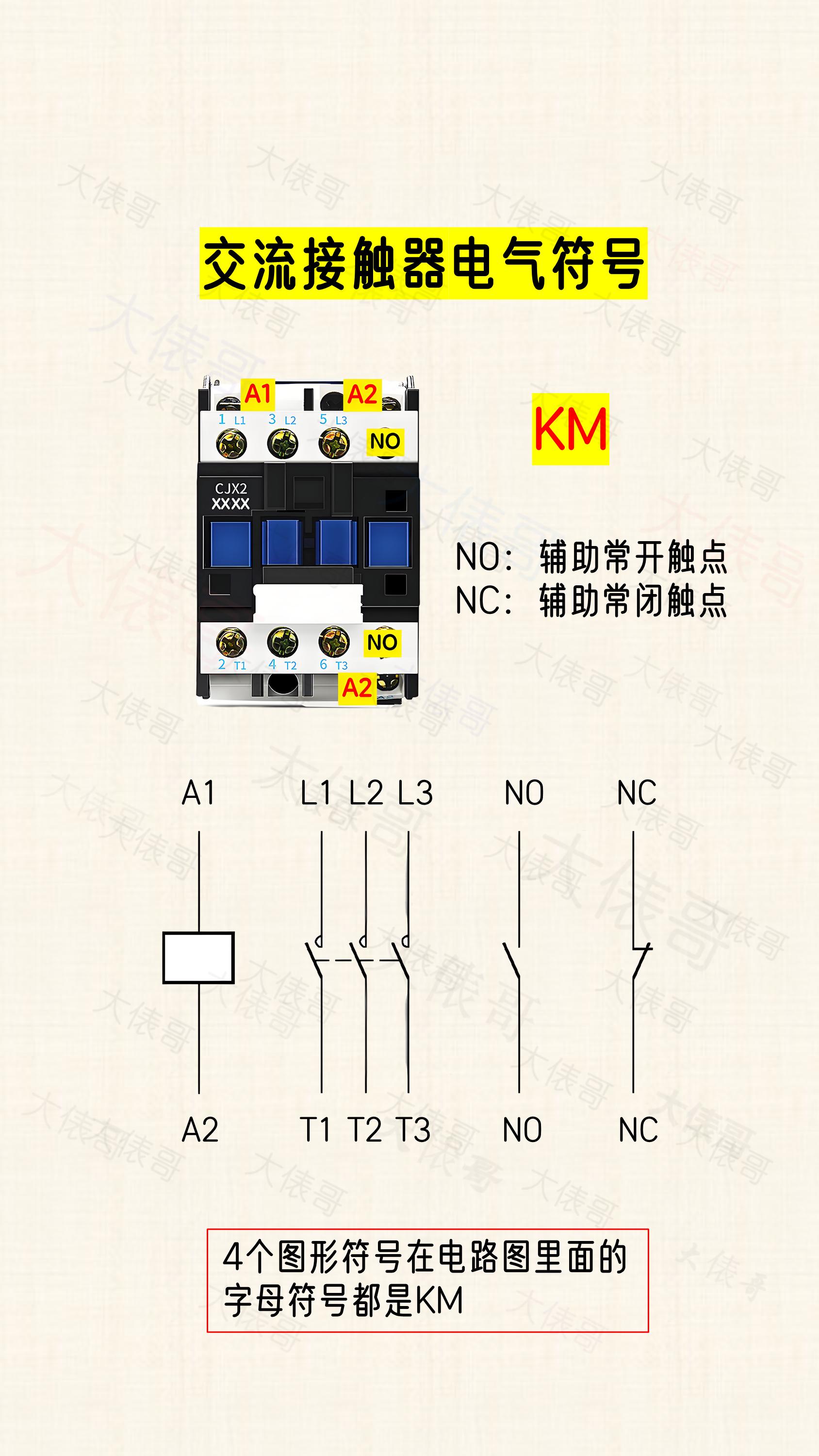 交流接触器接线_交流接触器 端子图_交流接触器电气符号